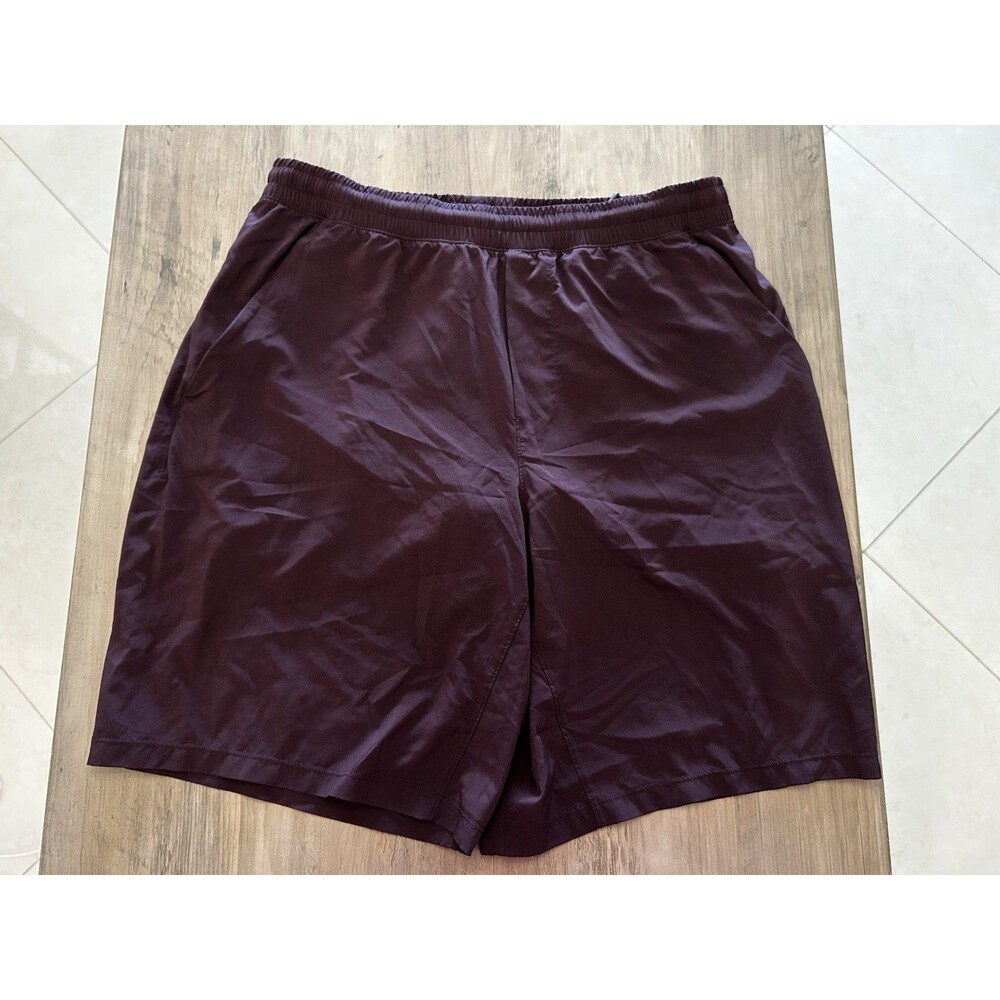 Lululemon Black Plum T.H.E. Unlined Linerless 9 Inch Inseam Pull On Short Size M